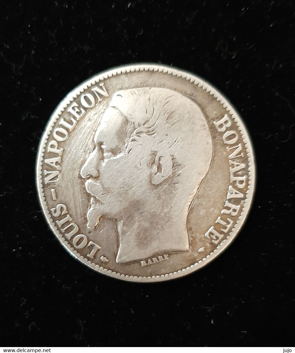 Monnaie - Pièce En Argent De 5 Francs LOUIS NAPOLEON BONAPARTE  - 1852 A -  BARRE - 5 Francs