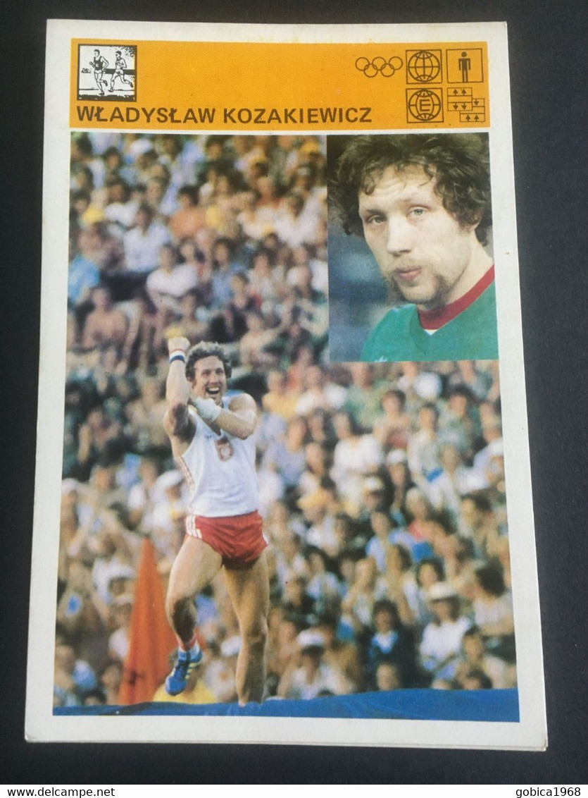 SVIJET SPORTA Card ► WORLD OF SPORTS ► 1981. ► WLADYSLAW KOZAKIEWICZ ► No. 68 ► Athletics ► Pole Vault ◄ - Athlétisme