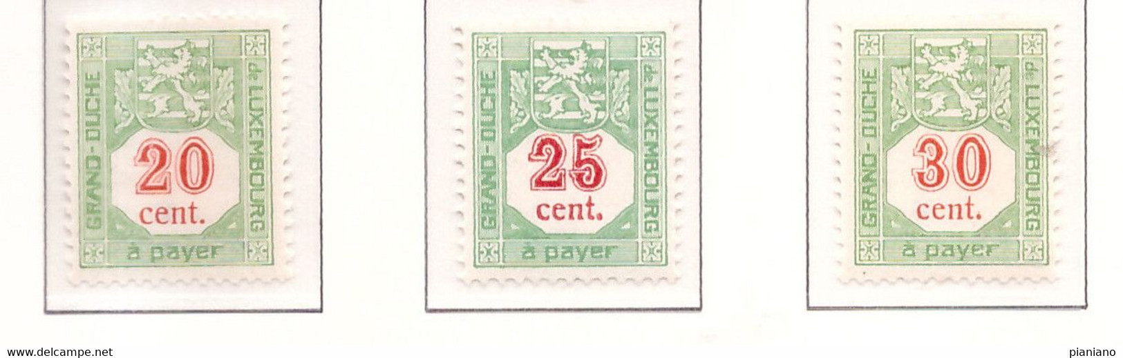 PIA - LUSSEMBURGO - 1922 : Segnatasse    - (Yv  10-16) - Postage Due