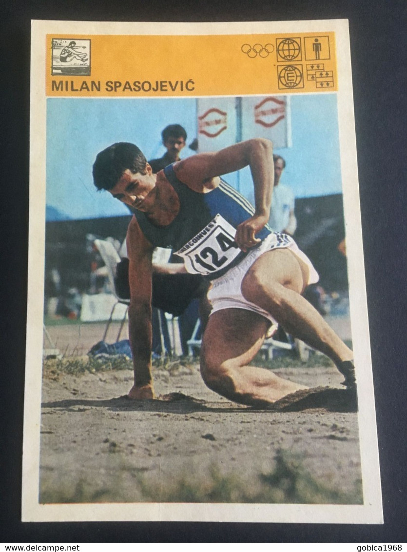 SVIJET SPORTA Card ► WORLD OF SPORTS ► 1981. ► MILAN SPASOJEVIĆ ► No. 323 ► Athletics ► Triple Jump ◄ - Athlétisme