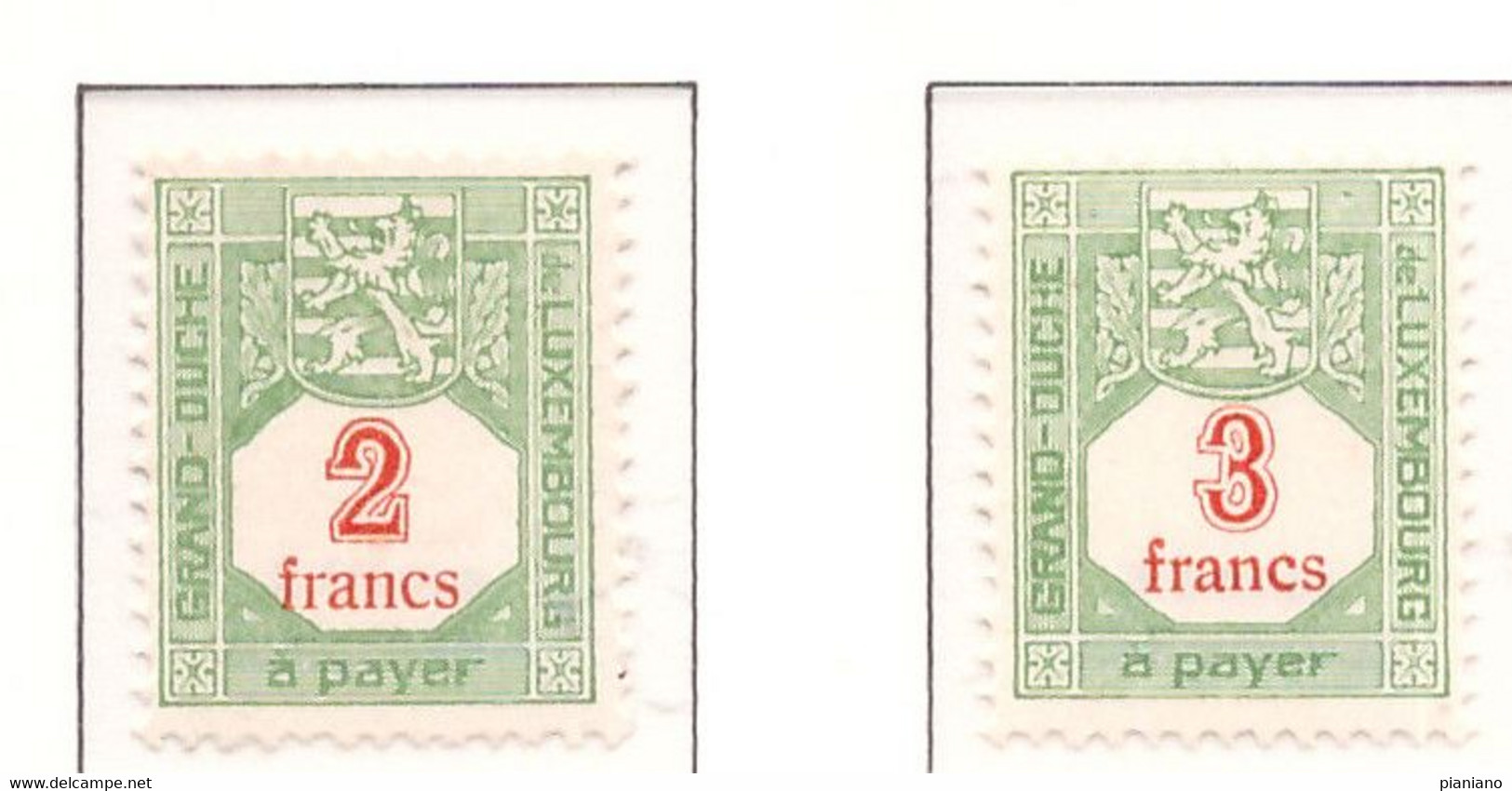 PIA - LUSSEMBURGO - 1928-35 : Segnatasse    - (Yv  17-22) - Postage Due