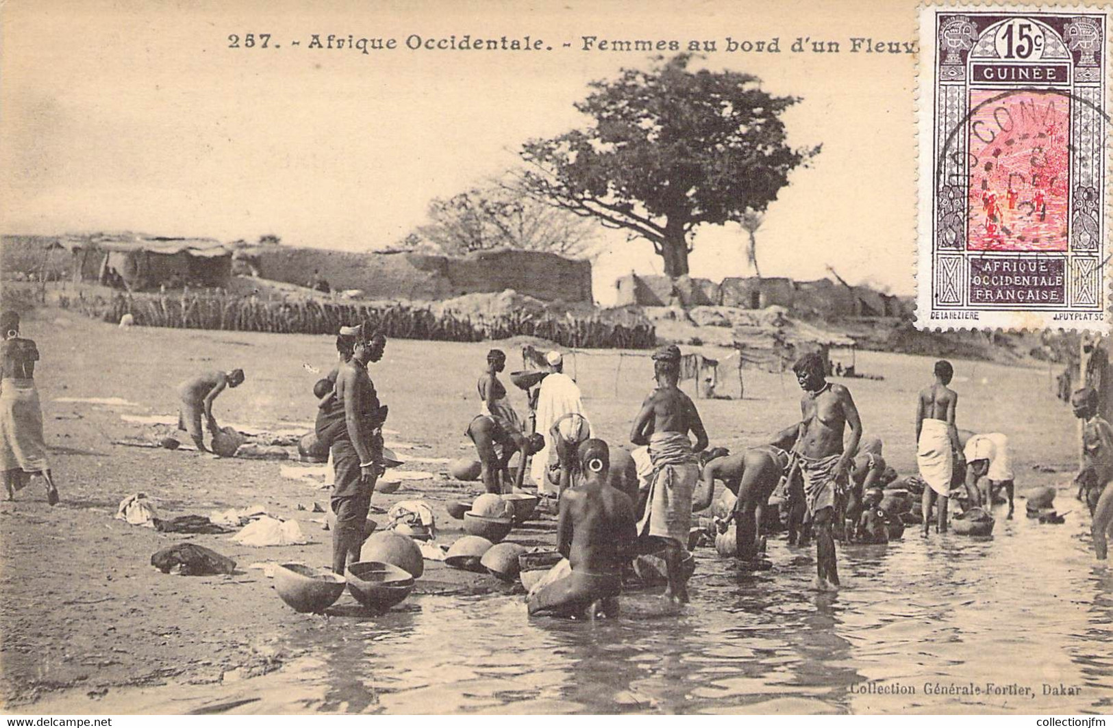 CPA GUINEE / Ed. FORTIER / Guinée, Femmes Au Bord Du Fleuve - Guinée Française