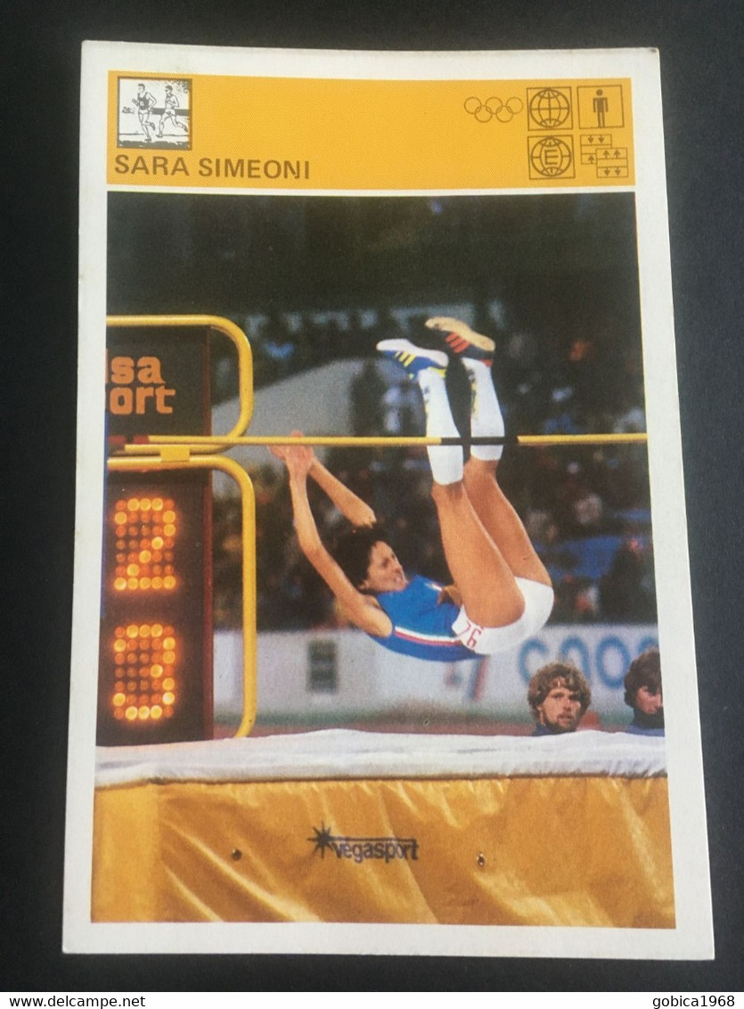 SVIJET SPORTA Card ► WORLD OF SPORTS ► 1981. ► SARA SIMEONI ► No. 89 ► Athletics ► High Jump ◄ - Athlétisme