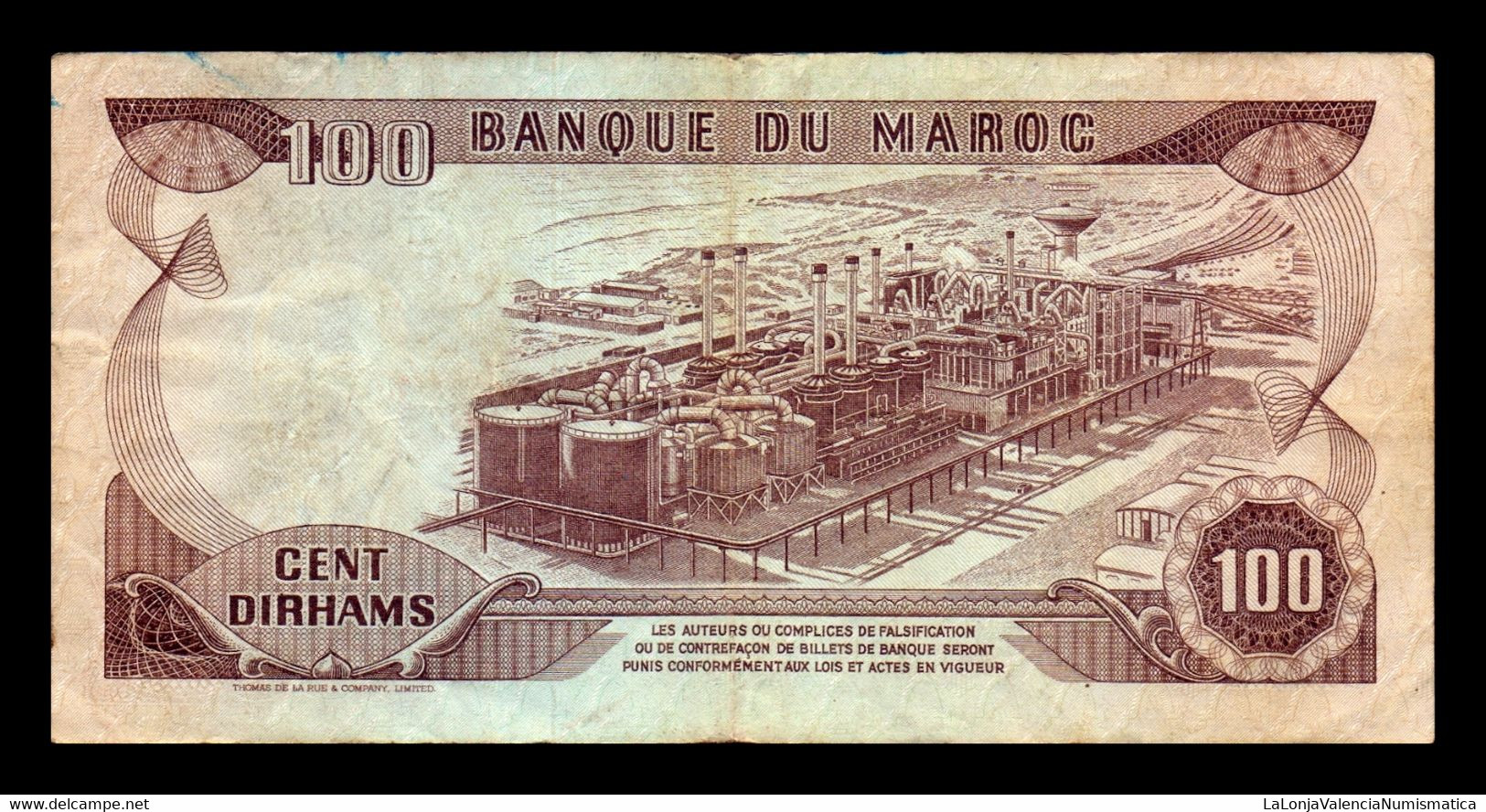 Marruecos Morocco 100 Dirhams 1985 Pick 59b Bc/Mbc F/Vf - Marocco