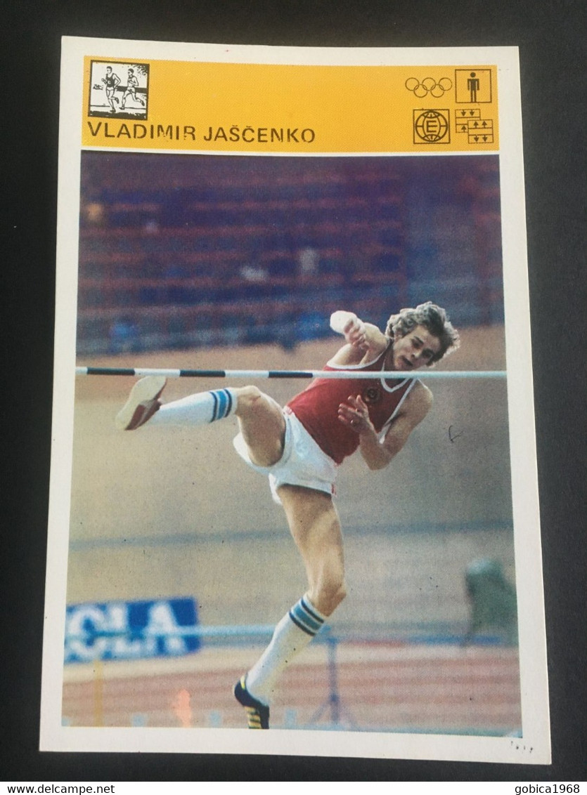 SVIJET SPORTA Card ► WORLD OF SPORTS ► 1981. ► VLADIMIR JAŠČENKO ► No. 127 ► Athletics ► High Jump ◄ - Athlétisme