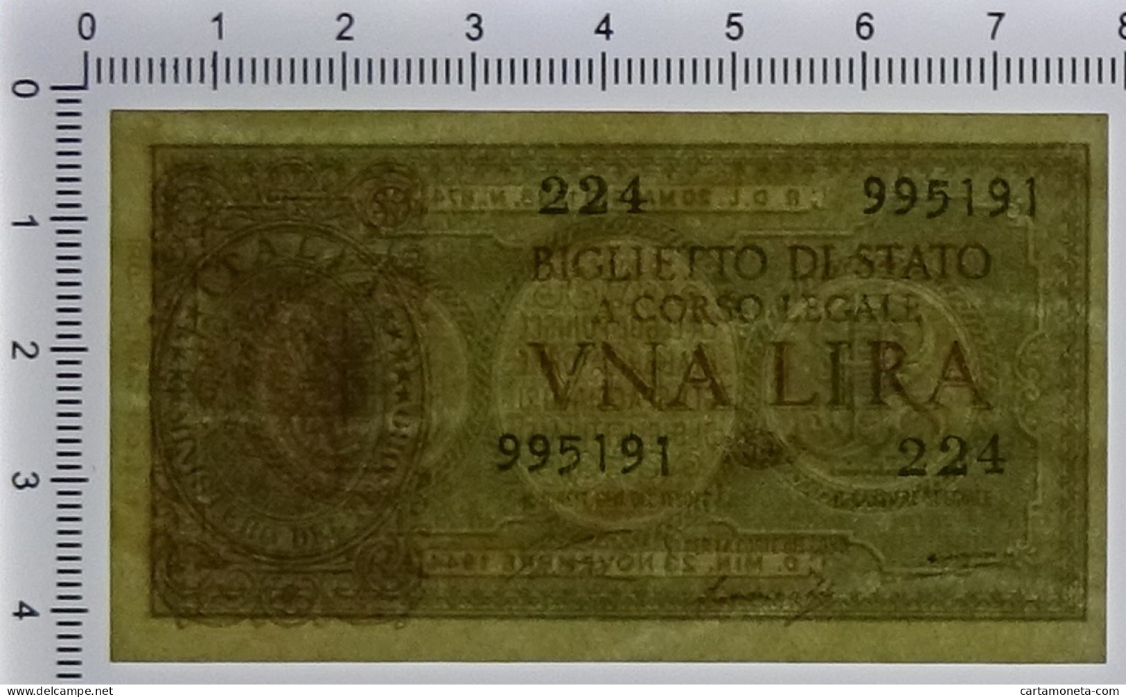 1 LIRA BIGLIETTO DI STATO LUOGOTENENZA UMBERTO VENTURA 23/11/1944 FDS - Andere