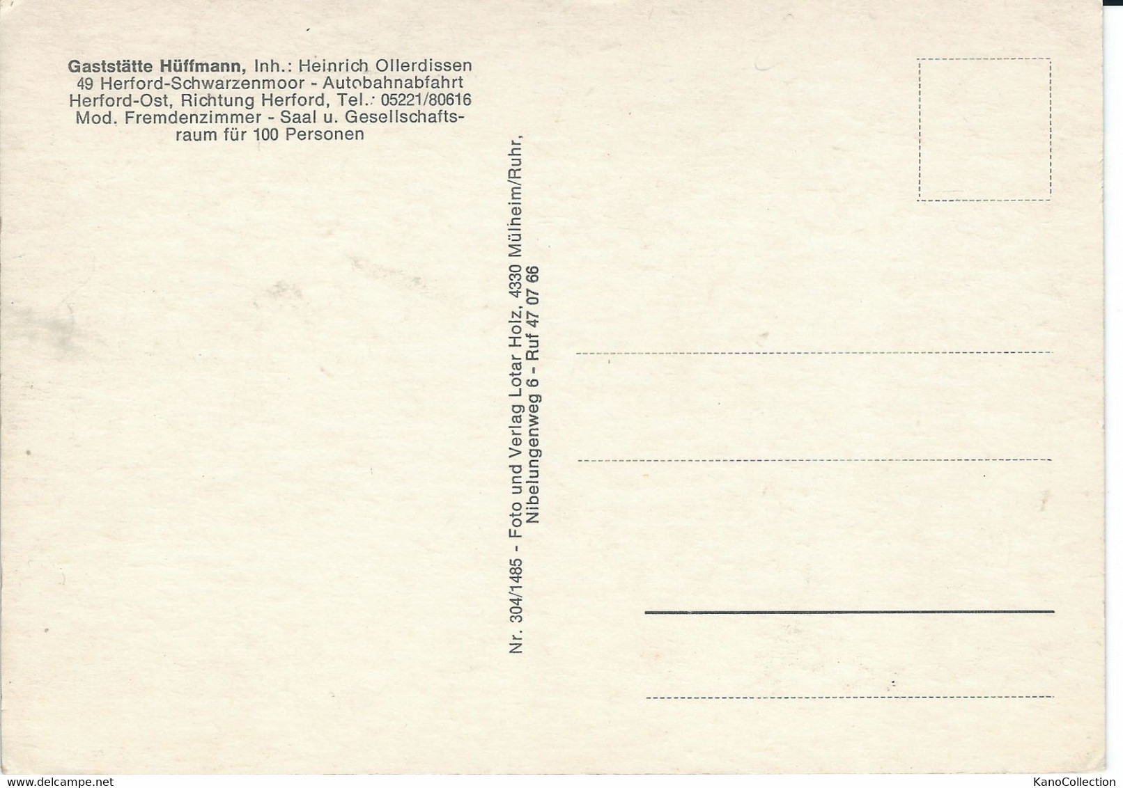 Herford-Schwarzenmoor, Gaststäte Hüllmann, PKWs, Nicht Gelaufen - Herford