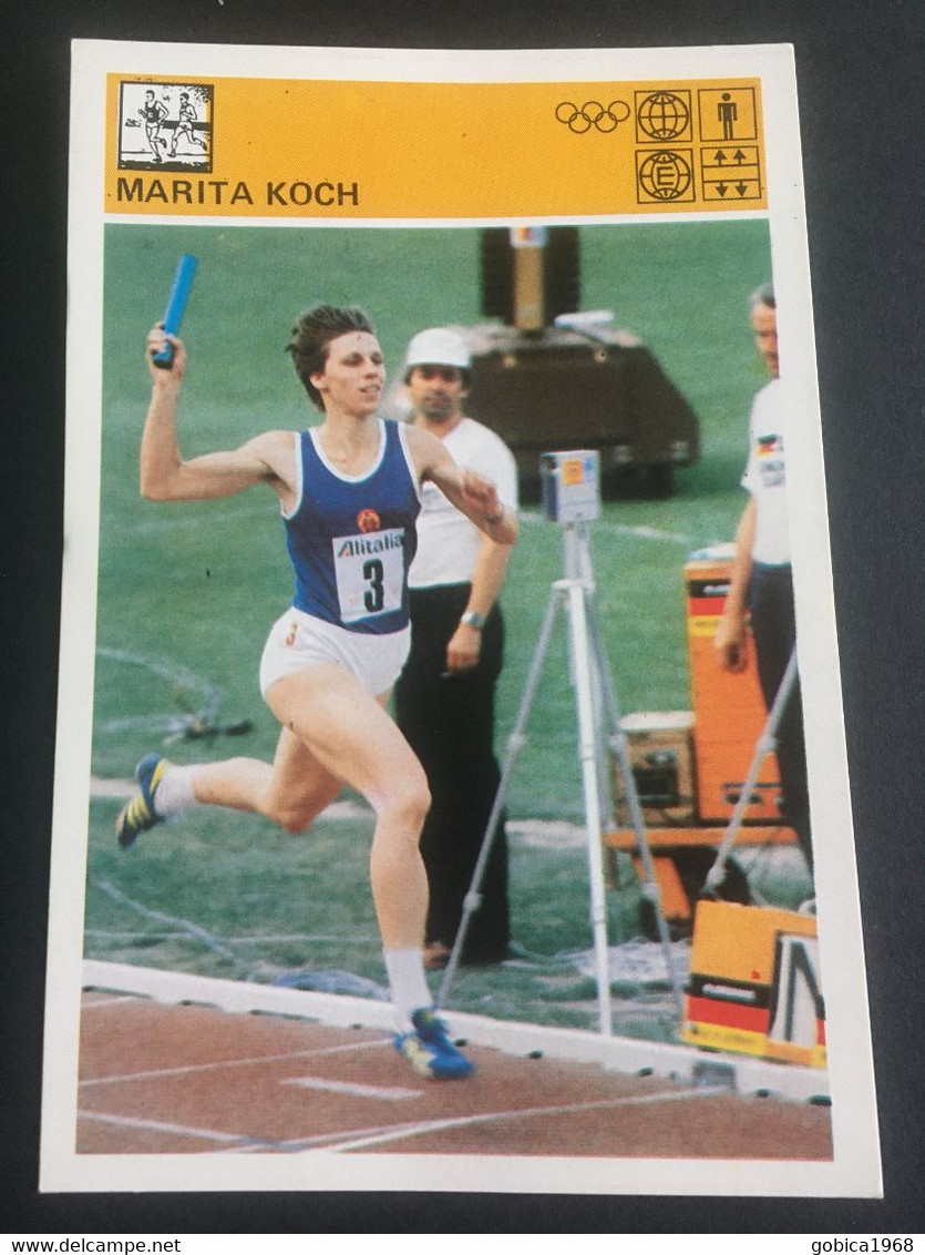 SVIJET SPORTA Card ► WORLD OF SPORTS ► 1980. ► MARITA KOCH ► No. XII/1980. ► Athletics ► Sprints 100m / 200m / 400m◄ - Athlétisme