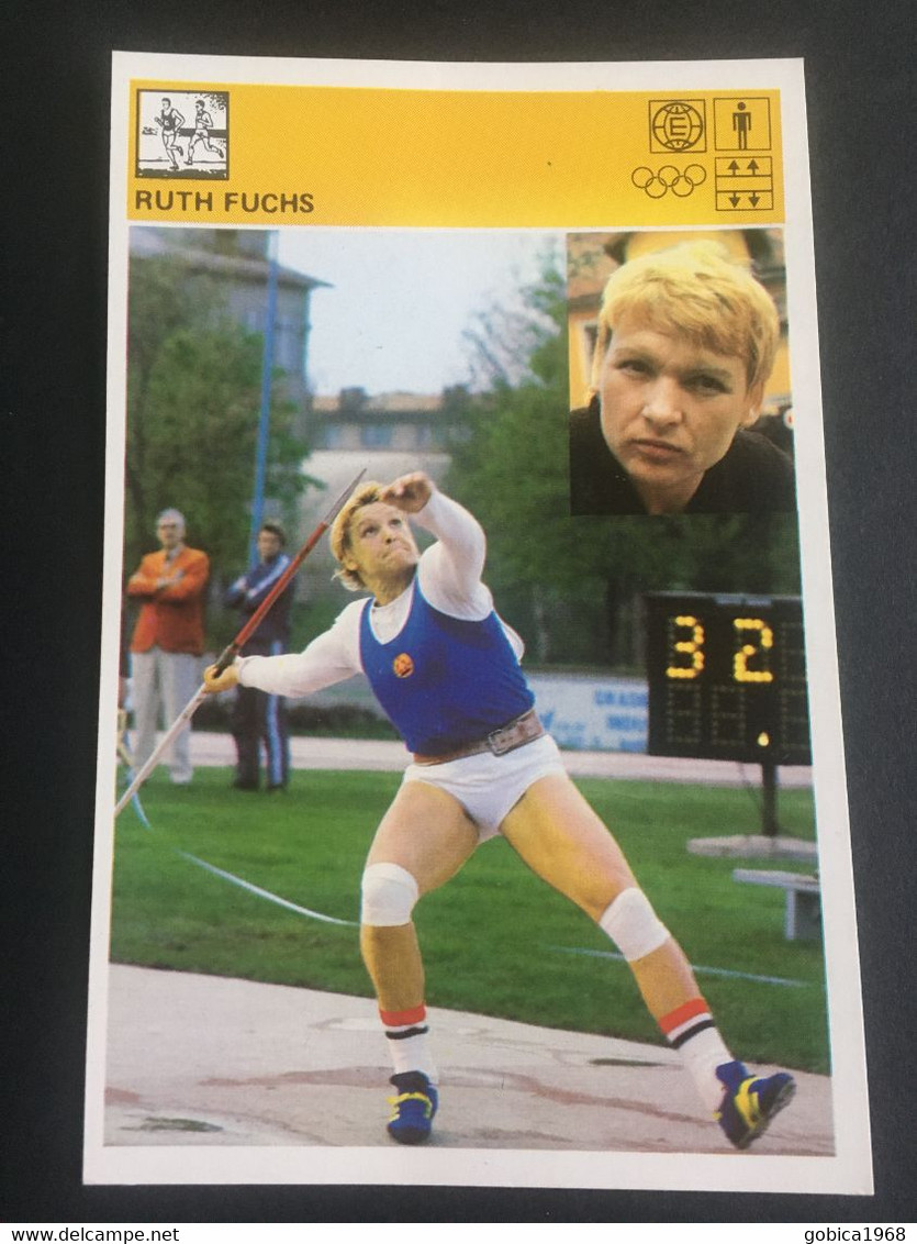 SVIJET SPORTA Card ► WORLD OF SPORTS ► 1981. ► RUTH FUCHS ► No. 183 ► Athletics ► Javelin Throw ◄ - Athlétisme