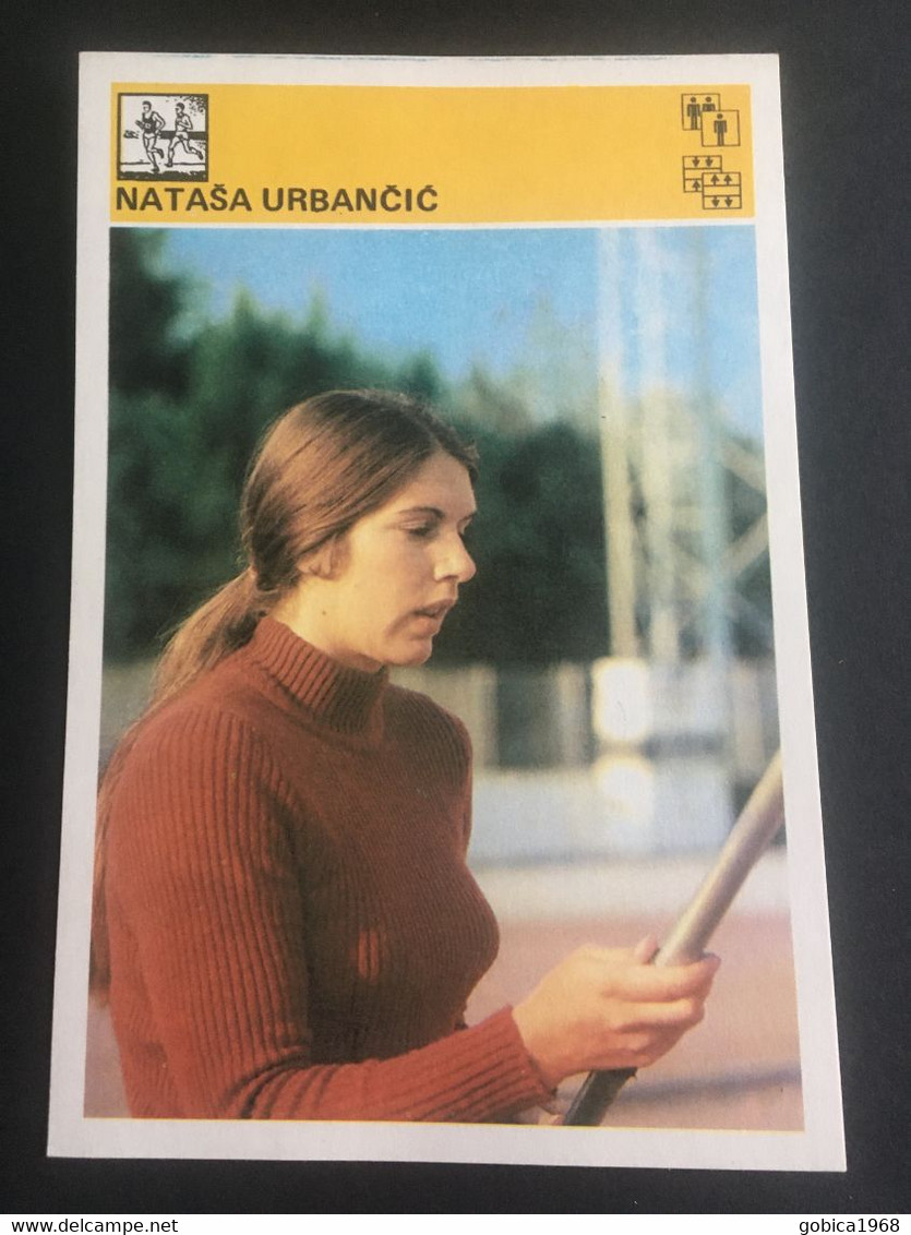 SVIJET SPORTA Card ► WORLD OF SPORTS ► 1981. ► NATAŠA URBANČIĆ ► No. 143 ► Athletics ► Javelin Throw ◄ - Athlétisme