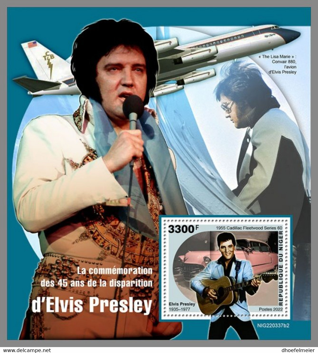 NIGER 2022 MNH Elvis Presley S/S II - OFFICIAL ISSUE - DHQ2302 - Elvis Presley