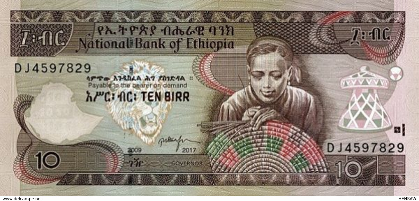 ETHIOPIA 10 BIRR 2017 P 48g UNC SC NUEVO - Ethiopia