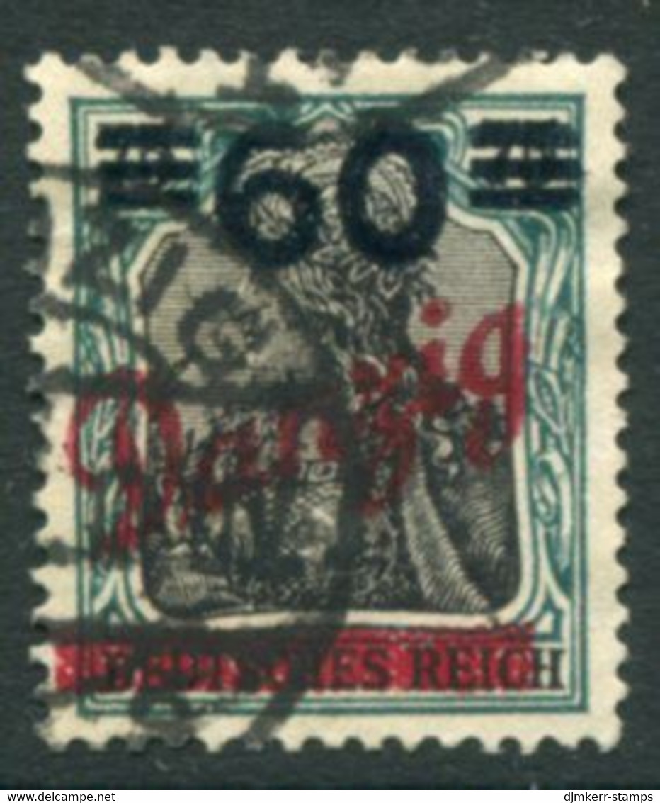 DANZIG 1921  60 On 75 Pf. Germania Postally Used.  Michel 72,  Infla Expertised - Usati