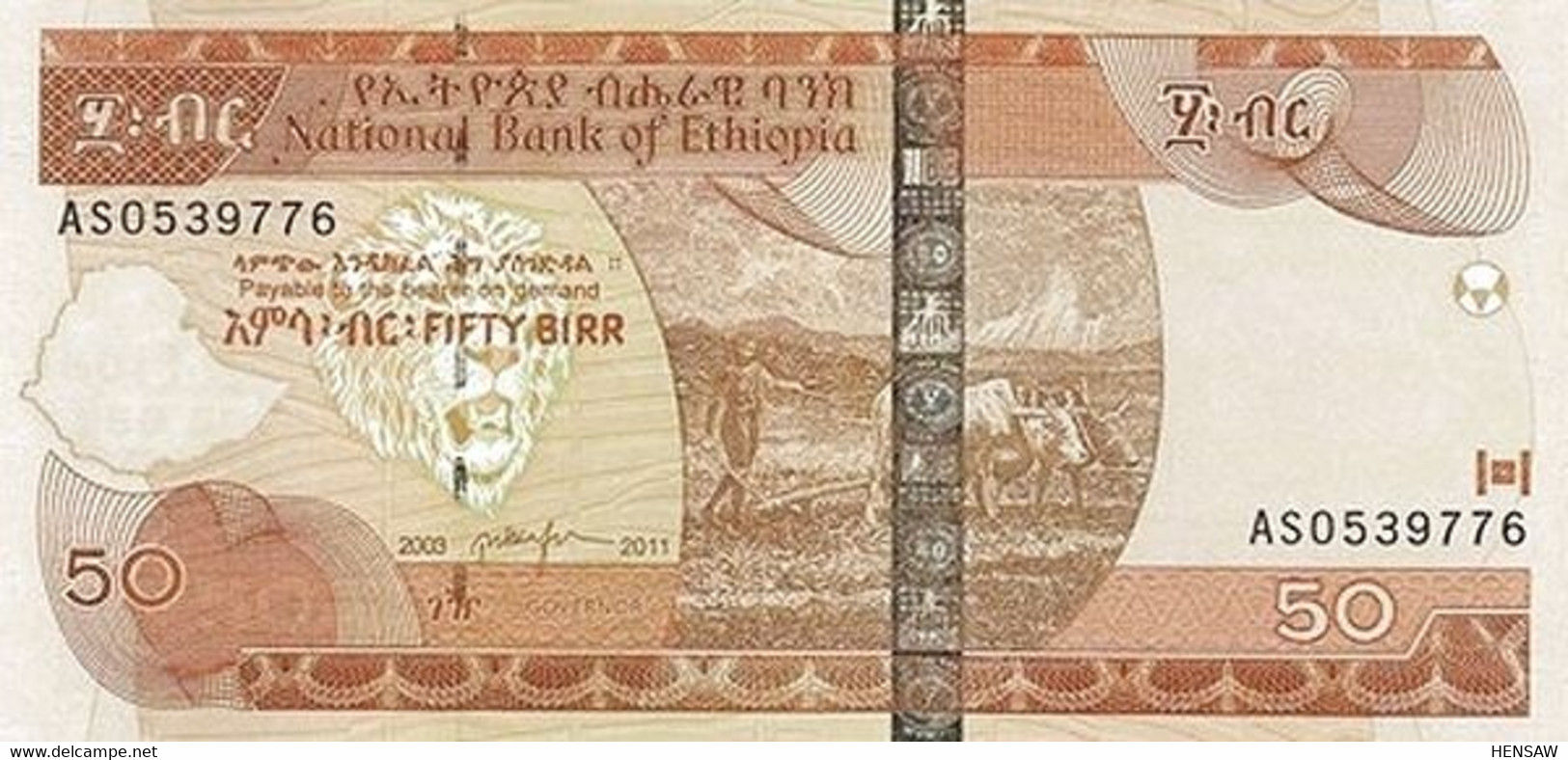 ETHIOPIA 50 BIRR 2011 P 51e UNC SC NUEVO - Aethiopien