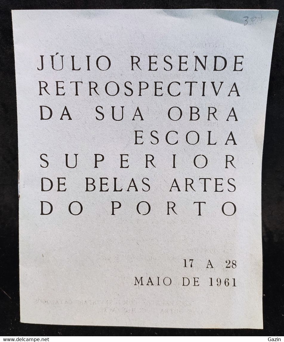 C1/6 - Catálogo * Júlio Resende * Pintura * 1961 * Portugal - Programme