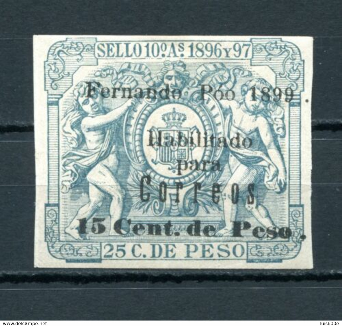 1898.FERNANDO POO.EDIFIL 47G*.NUEVO CON FIJASELLOS(MH)MARQUILLA ROIG.CATALOGO 175€ - Fernando Po