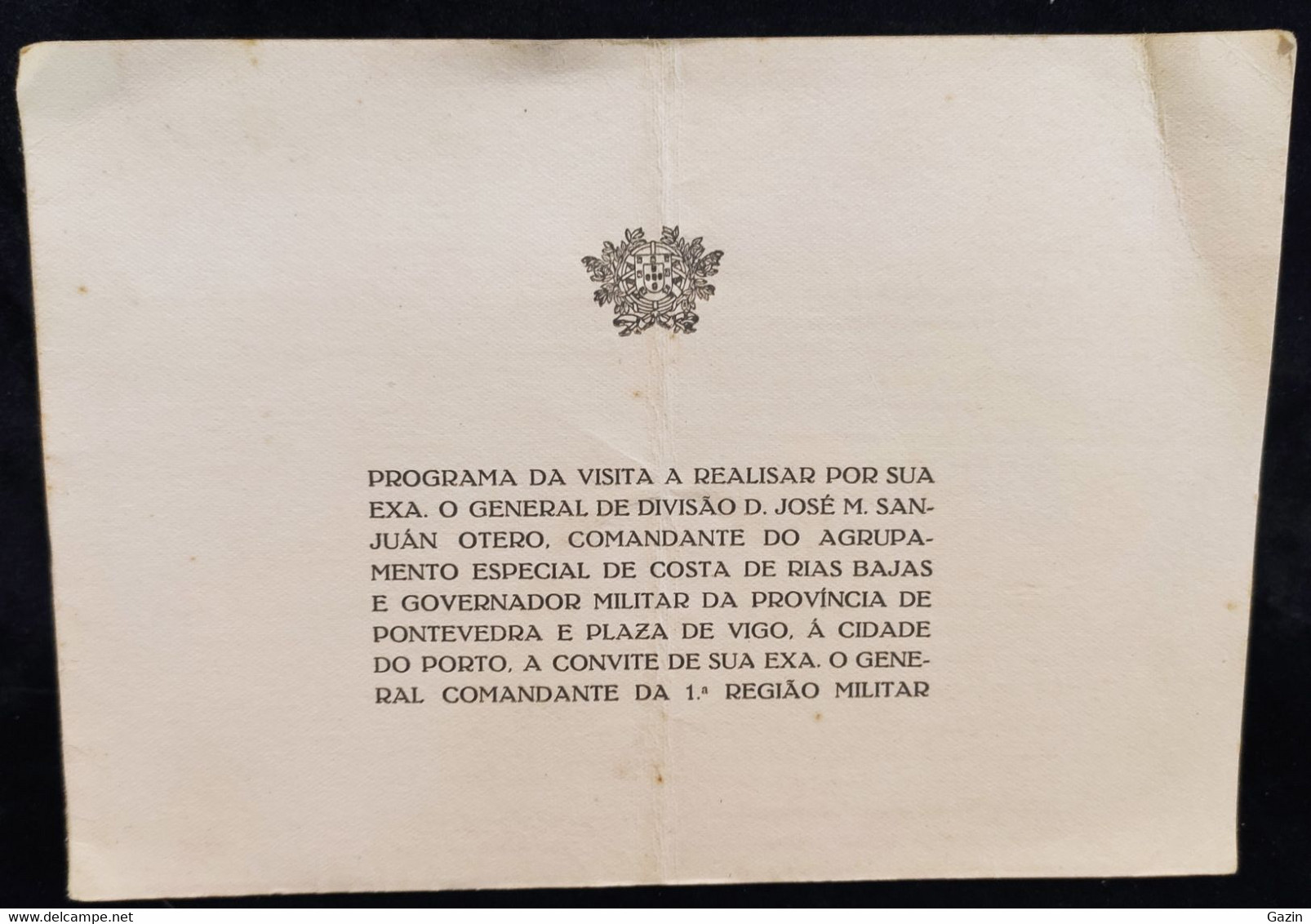 C1/6 - Programa * Militar * Governador Pontevedra E Plaza De Vigo * Porto * Portugal - Programme