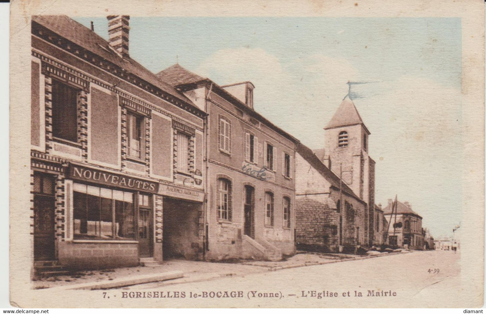 EGRISELLES LE BOCAGE (89) - L'Eglise Et La Mairie - En L'état - Egriselles Le Bocage