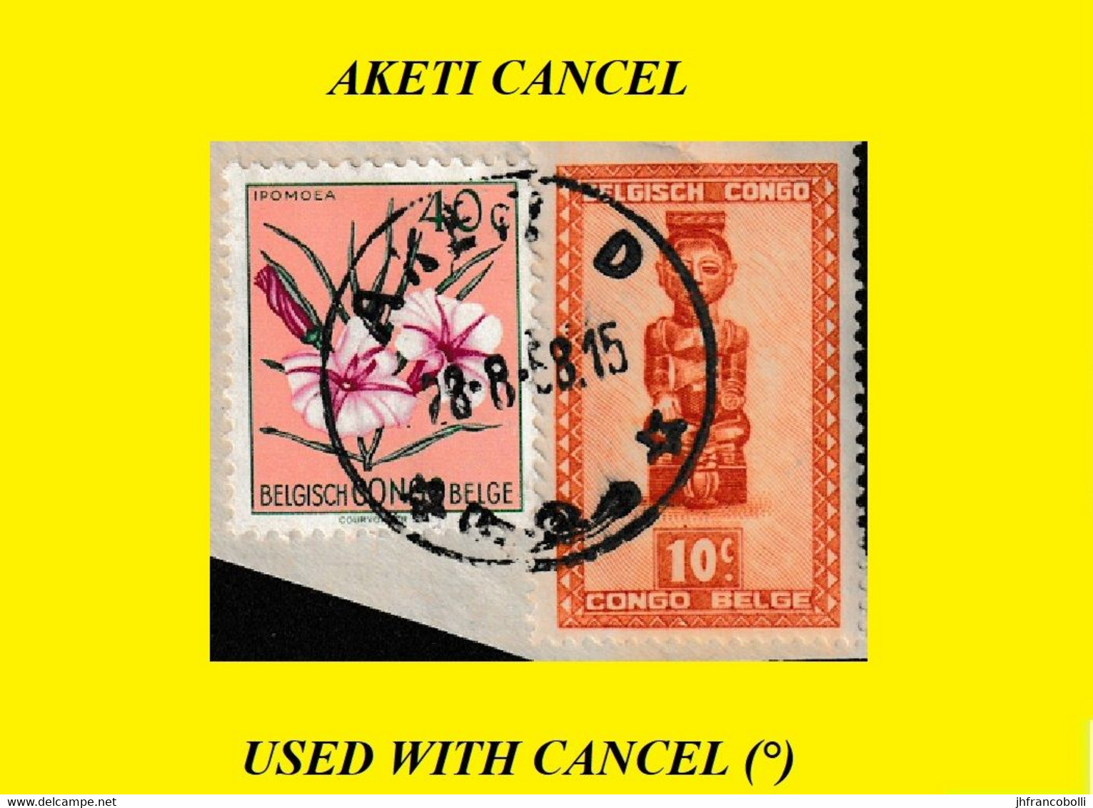 (°) AKETI BELGIAN CONGO / CONGO BELGE CANCEL STUDY [N] WITH COB 277+306 STAMPS NICE ROUND CANCELATION - Varietà E Curiosità