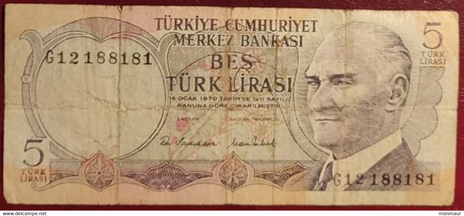 TURCHIA 1979  5 TURK LIRASI - Turquie