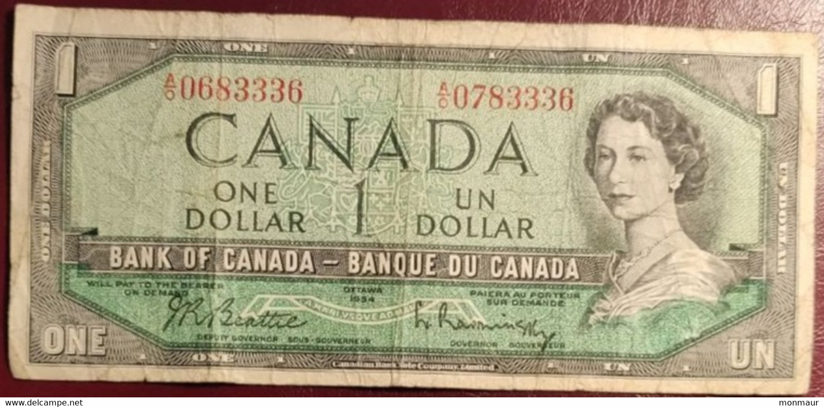 CANADA' 1955 1 ONE DOLLAR - Canada