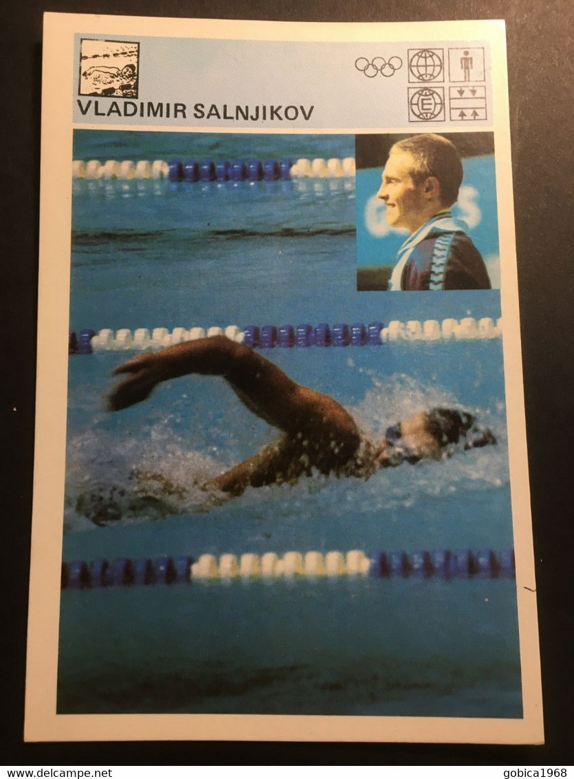 SVIJET SPORTA Card ► WORLD OF SPORTS ► 1980. ► VLADIMIR SALNJIKOV ► No. XII/1980 ► Swimming ◄ - Nuoto