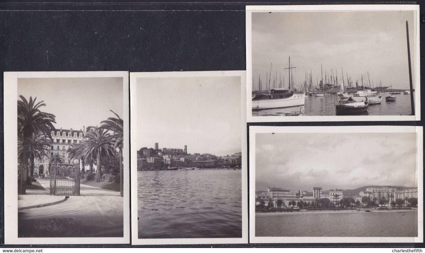 4 X VIEILLE PHOTO * CANNES * La Rade - Les Grands Hotels - Quai St Pierre - - Lugares