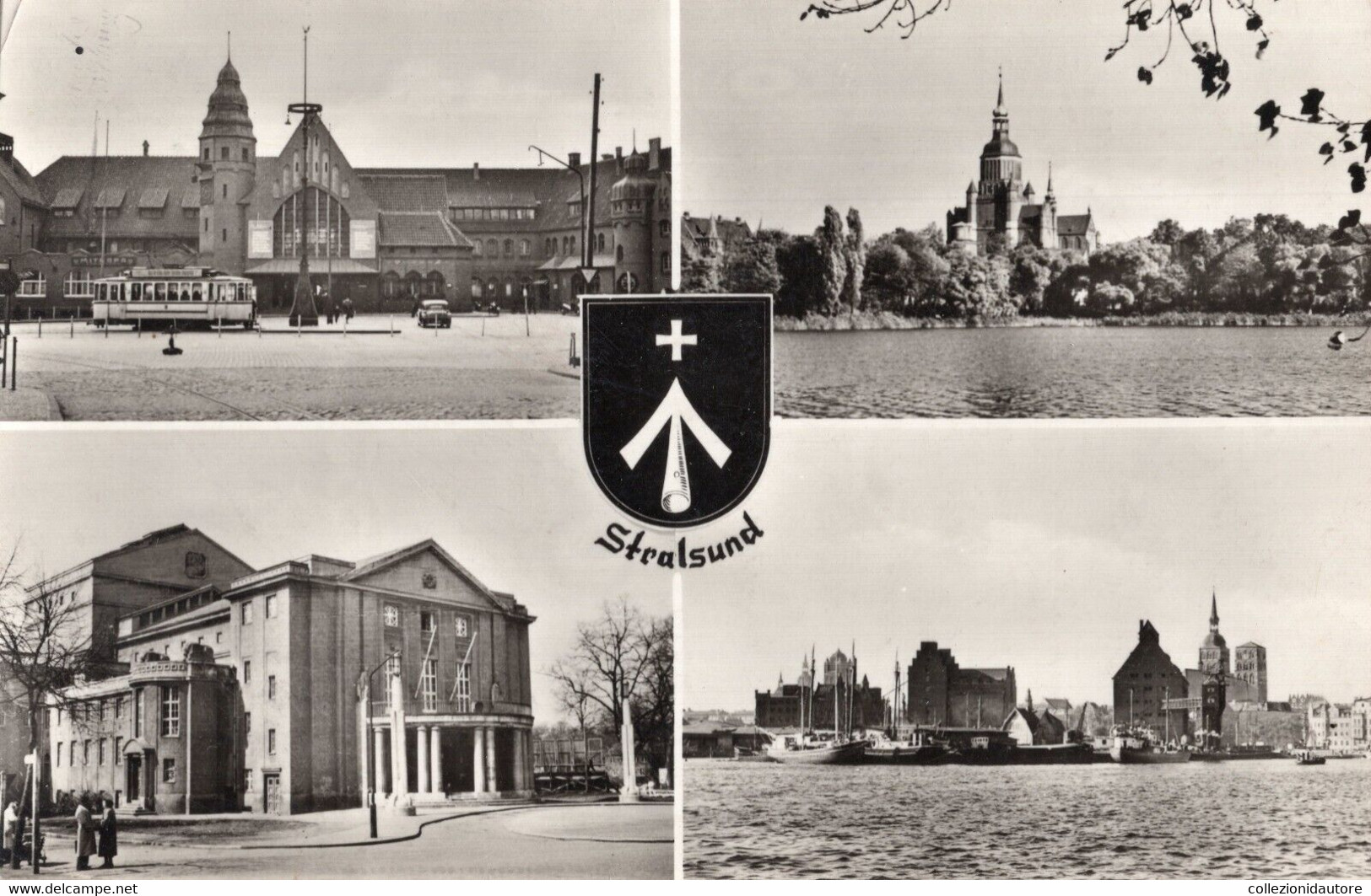 GERMANY - STRALSUND - VEDUTINE - CARTOLINA FP SPEDITA NEL 1957 - Strasburg