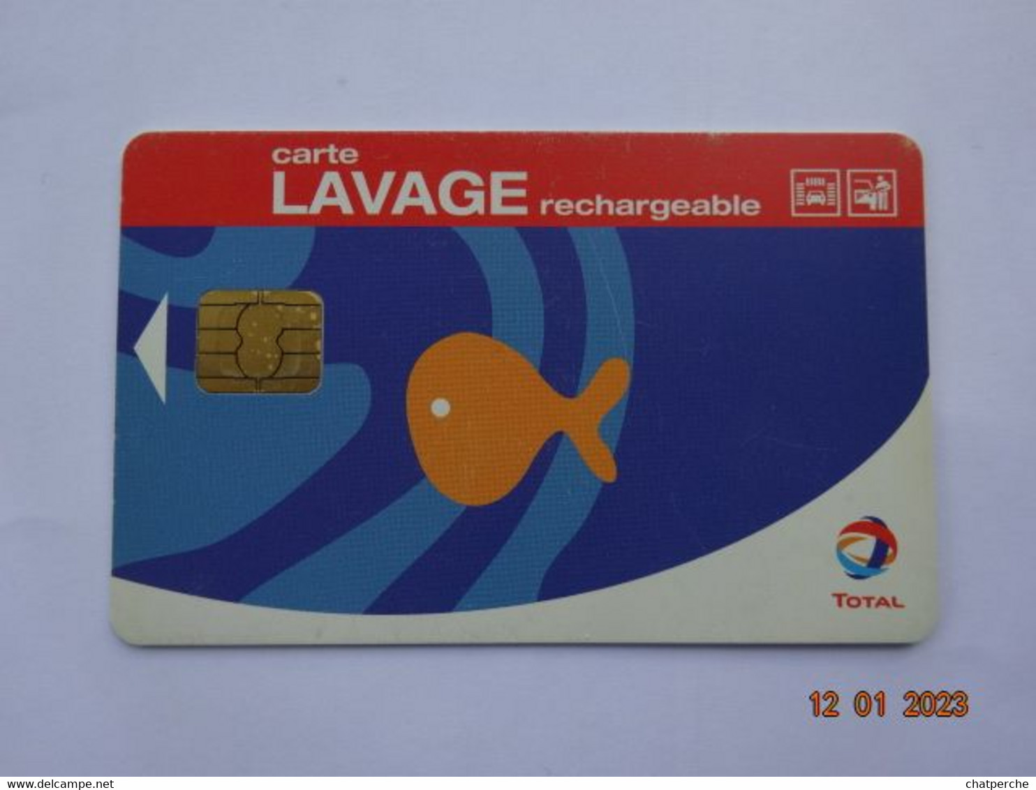 CARTE A PUCE CHIP CARD  CARTE LAVAGE AUTO TOTAL RECHARGEABLE 500 STATIONS - Car Wash