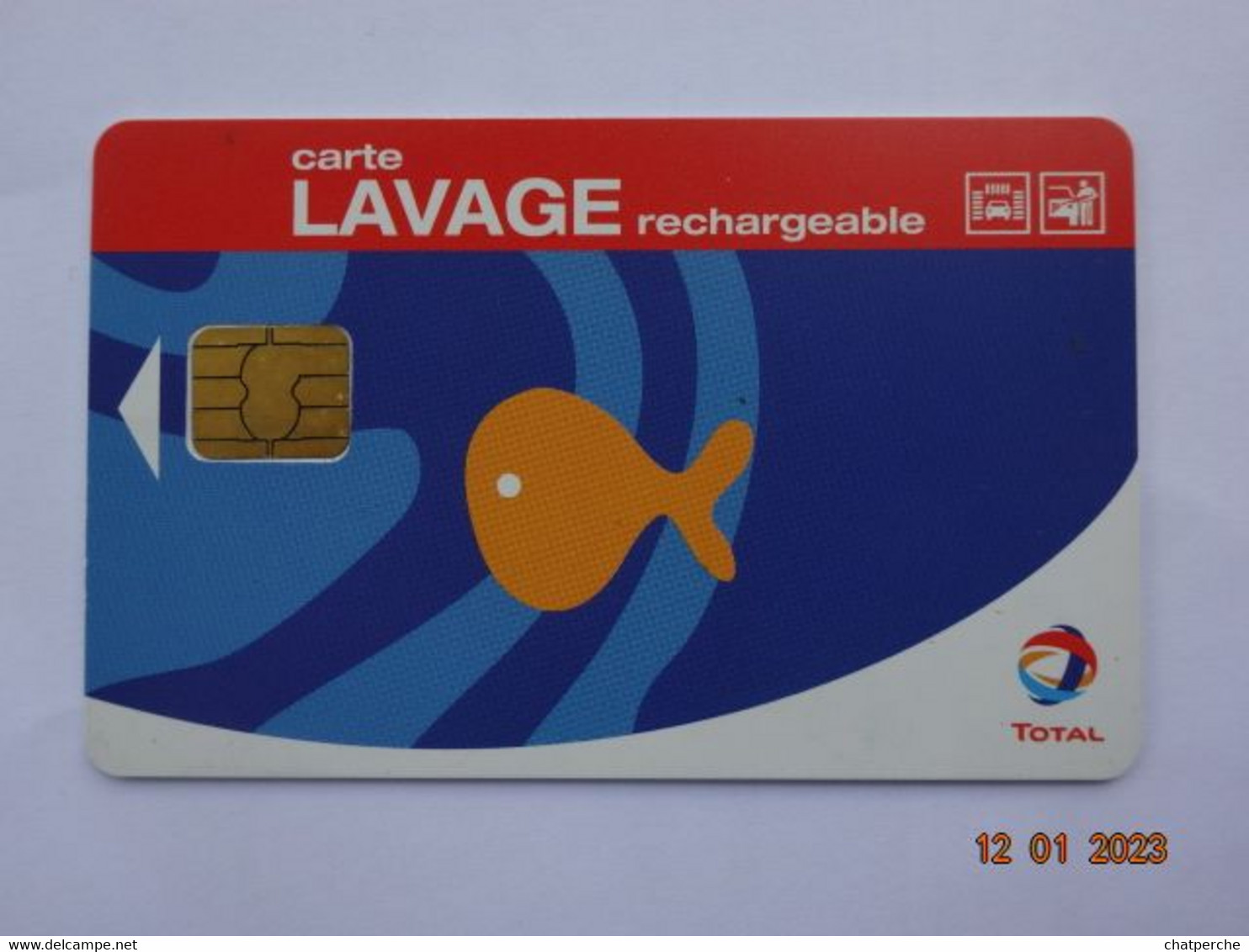 CARTE A PUCE CHIP CARD  CARTE LAVAGE AUTO TOTAL RECHARGEABLE 600 STATIONS - Lavage Auto