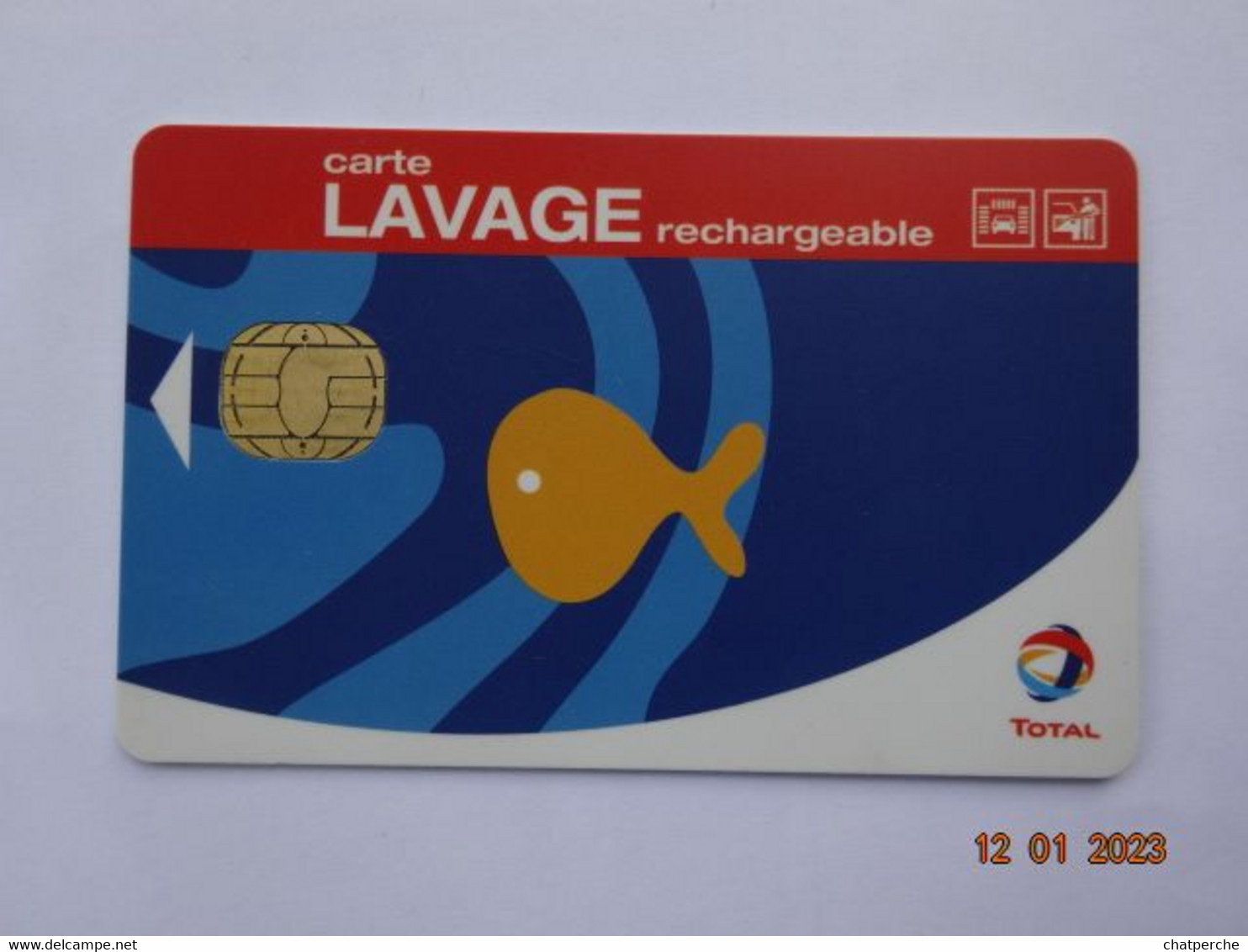 CARTE A PUCE CHIP CARD  CARTE LAVAGE AUTO TOTAL RECHARGEABLE 500 STATIONS - Lavage Auto