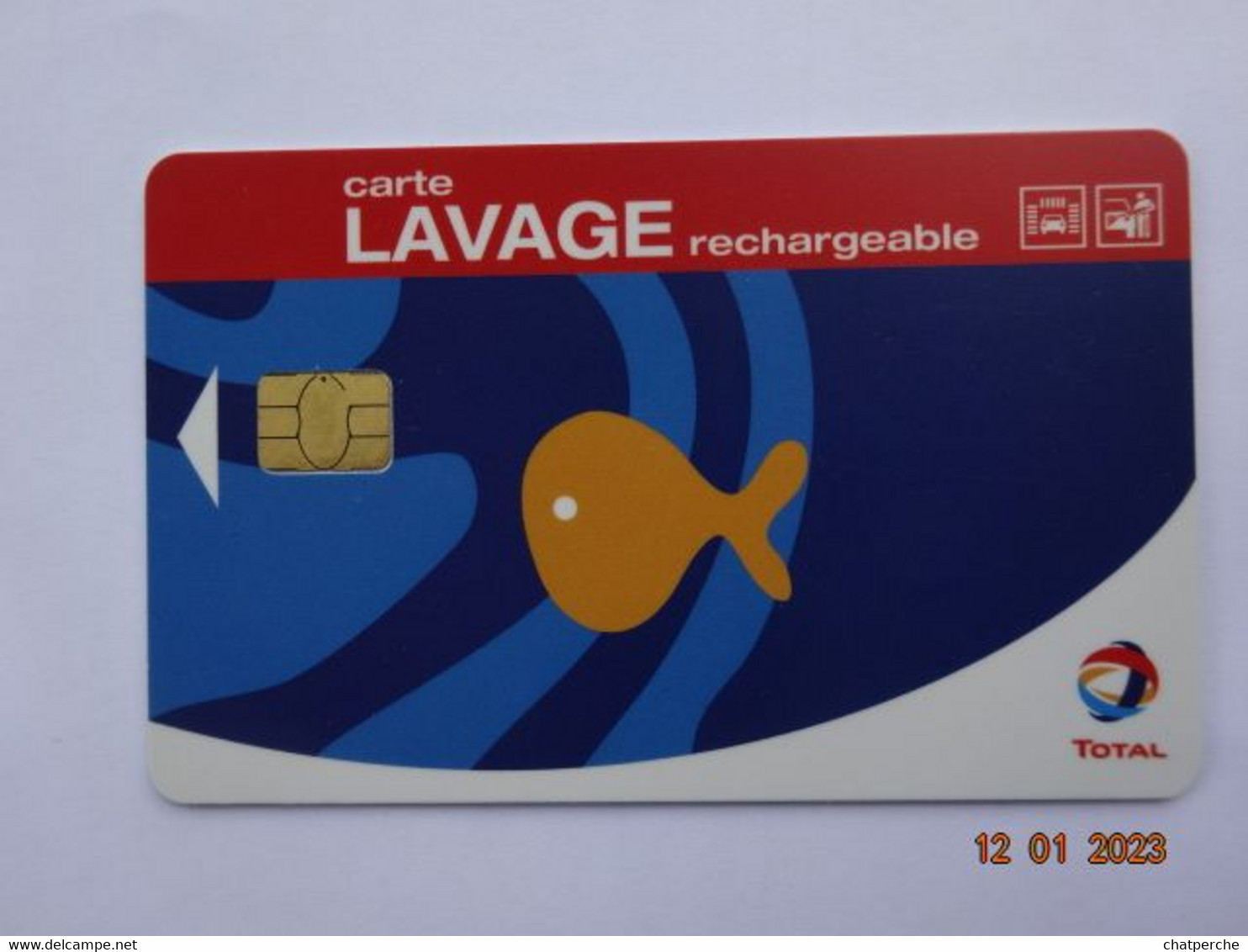 CARTE A PUCE CHIP CARD  CARTE LAVAGE AUTO TOTAL RECHARGEABLE 500 STATIONS - Lavage Auto