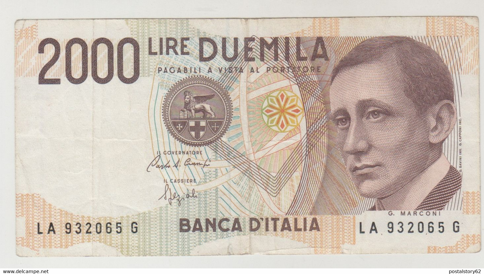 Lire 2000 Banca D'Italia, Pieghe Ma Integra - 2.000 Lire