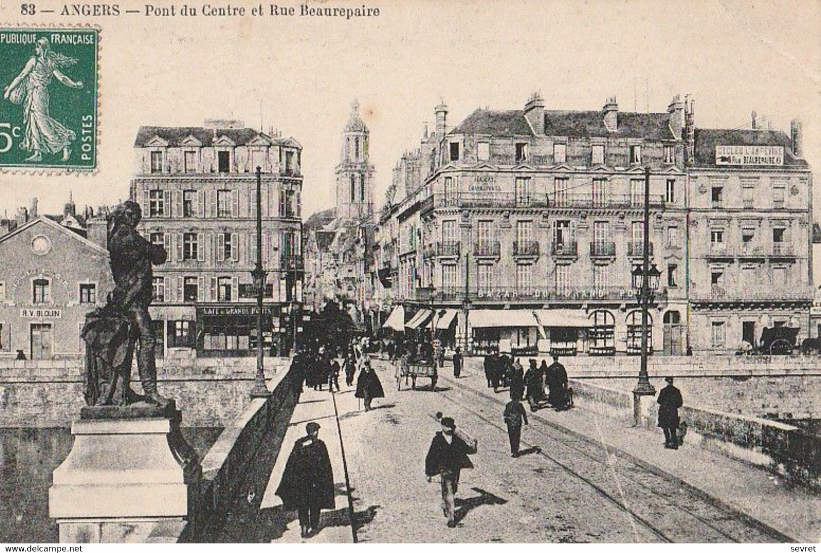 ANGERS. - Pont Du Centre Et Rue Beaurepaire - Angers