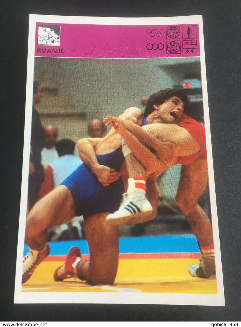 SVIJET SPORTA Card ► WORLD OF SPORTS ► 1981. ► RVANJE ► No. 186 ► Wrestling ◄ - Trading Cards