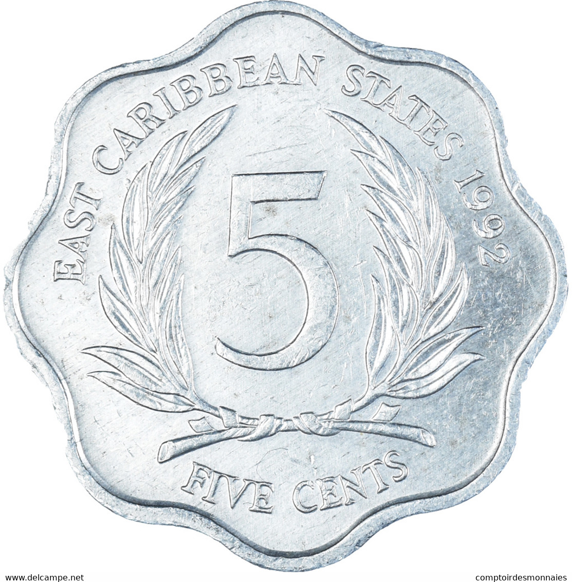 Monnaie, Etats Des Caraibes Orientales, 5 Cents, 1992 - Caraïbes Orientales (Etats Des)