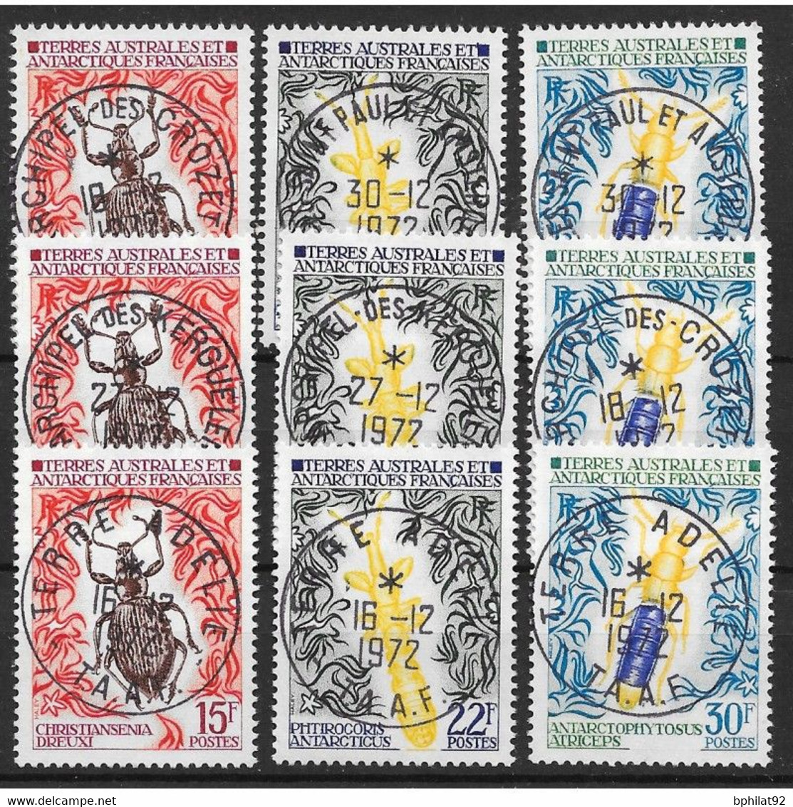!!! TAAF : FAUNE N° 49/51 TB OBLITÉRATIONS DES 3 DISTRICTS - SUPERBE - Used Stamps