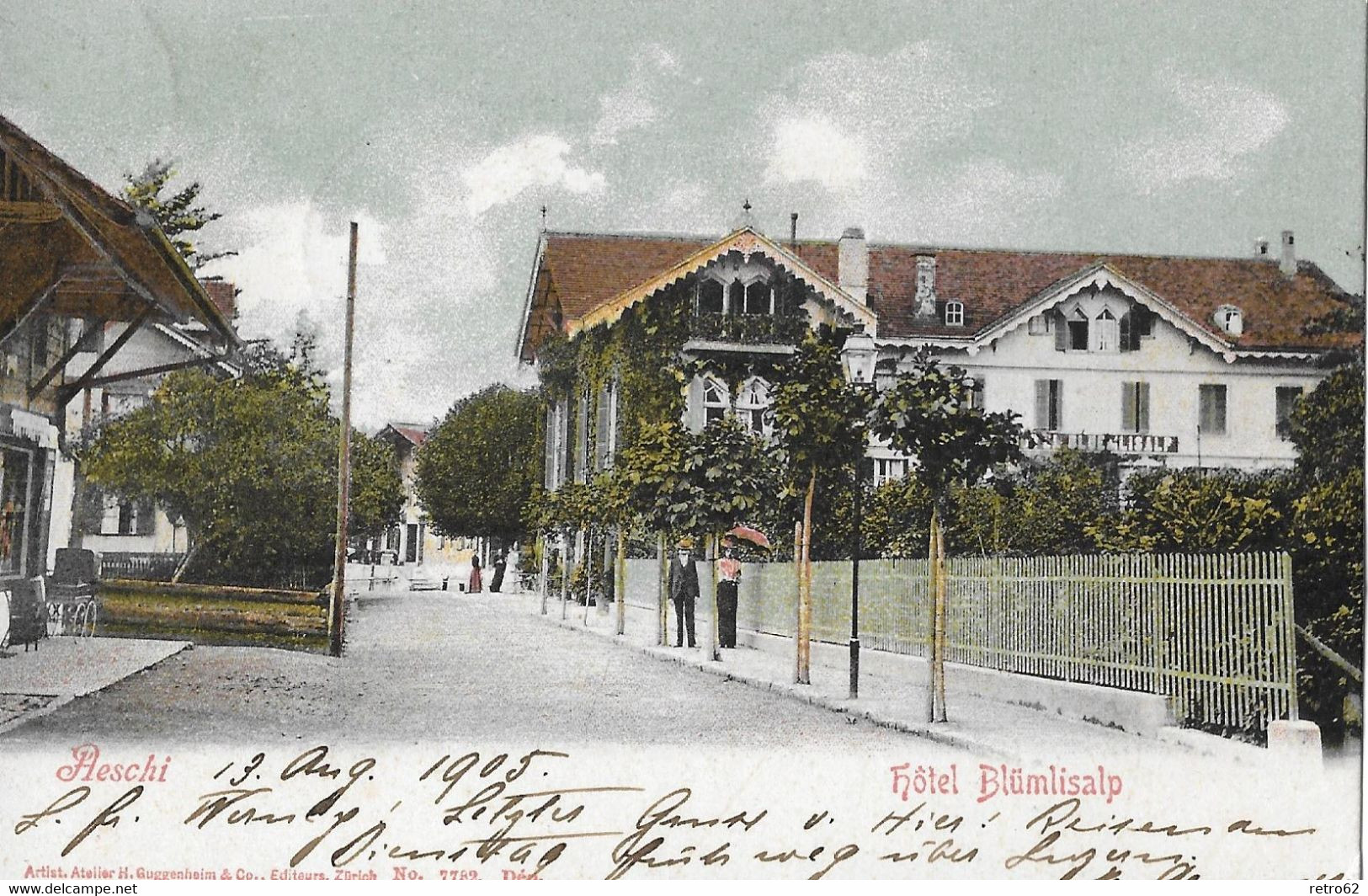 AESCHI → Hotel Blümlisalp Mit Passanten Anno 1905   ►RAR◄ - Aeschi Bei Spiez