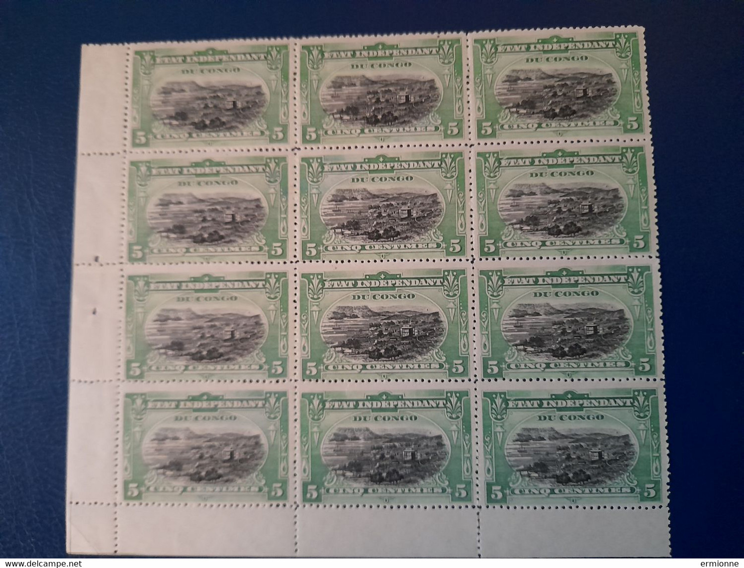 Timbre  Etat Indépendant Du Congo 1894 N°16** Vert - 1884-1894