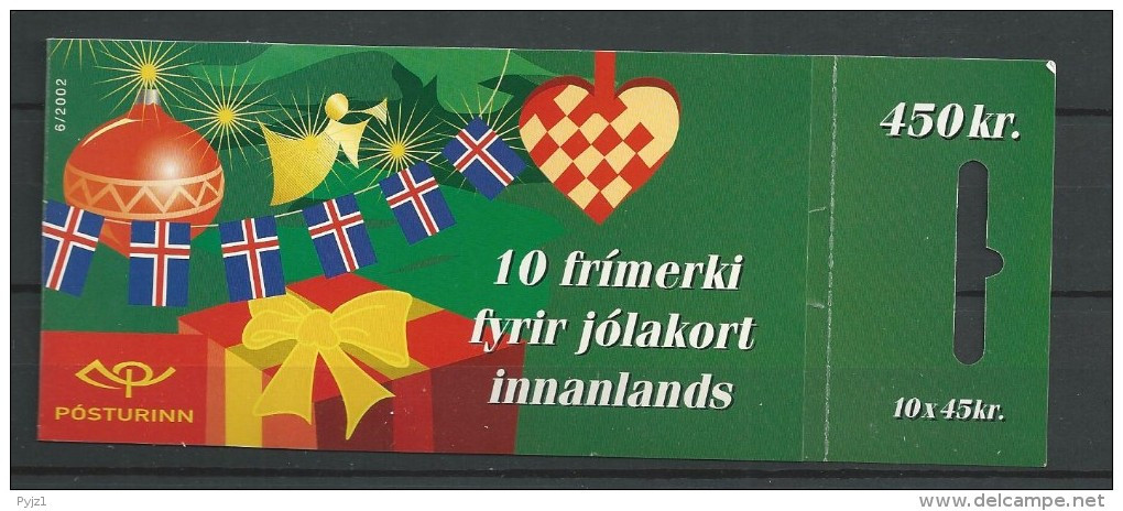 2002 MNH Iceland, Island, Booklet  Christmas, Postfris - Carnets