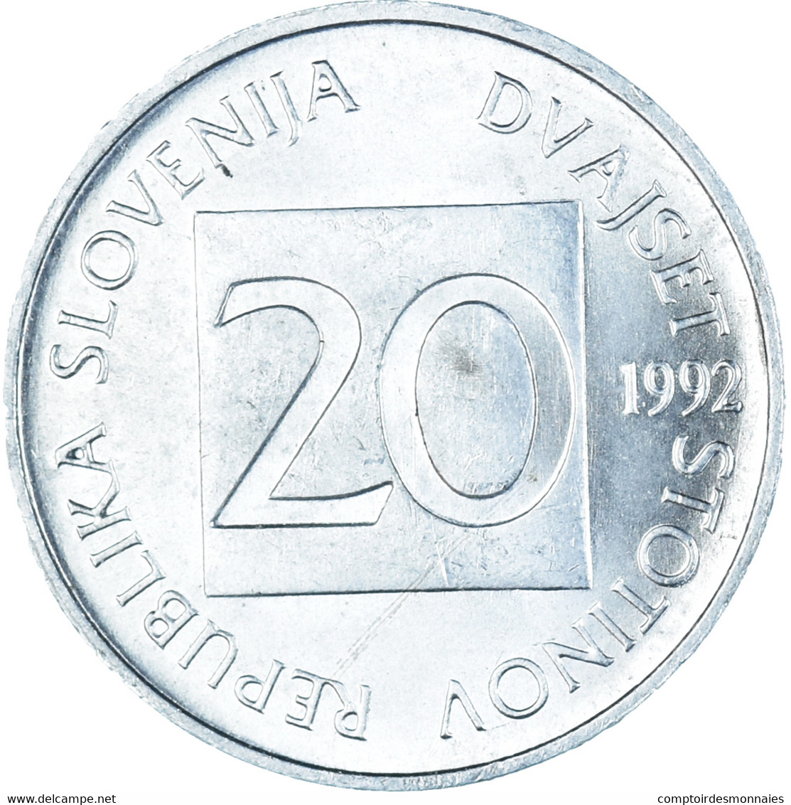 Monnaie, Slovénie, 20 Stotinov, 1992 - Slowenien