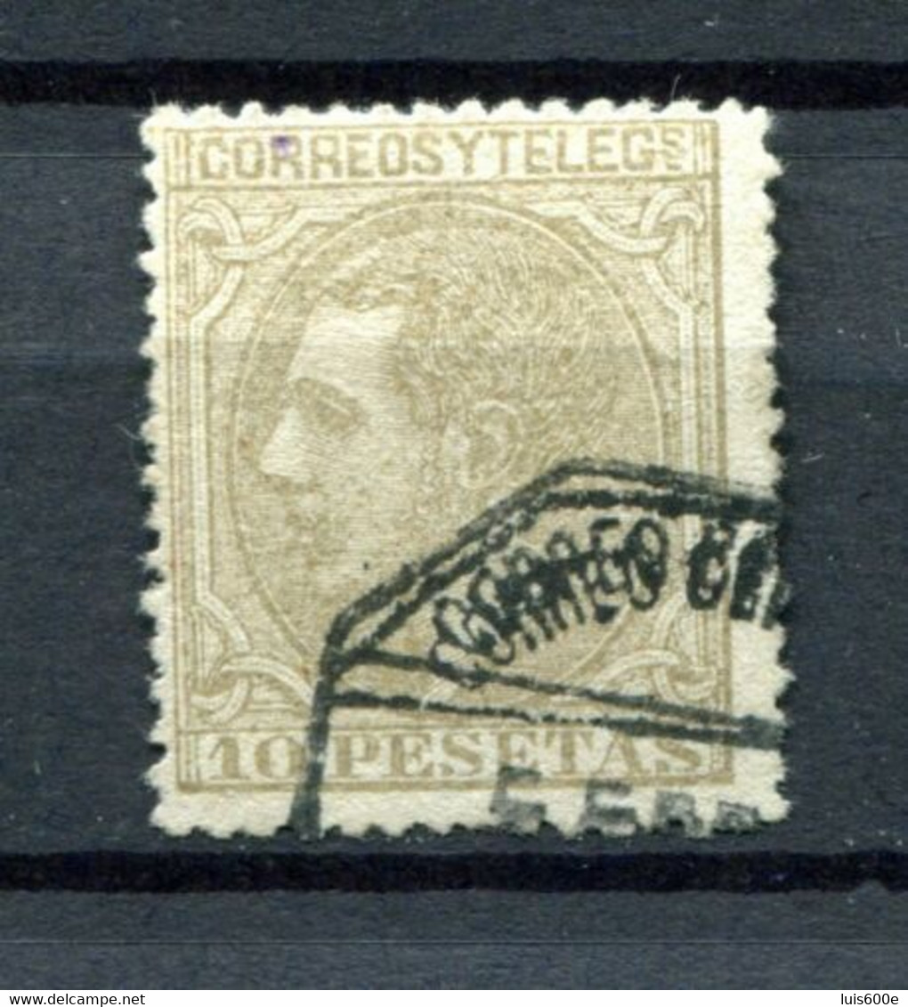 1879.ESPAÑA.EDIFIL 209(o).USADO.DOBLE MATASELLO.CATALOGO 340€ - Used Stamps