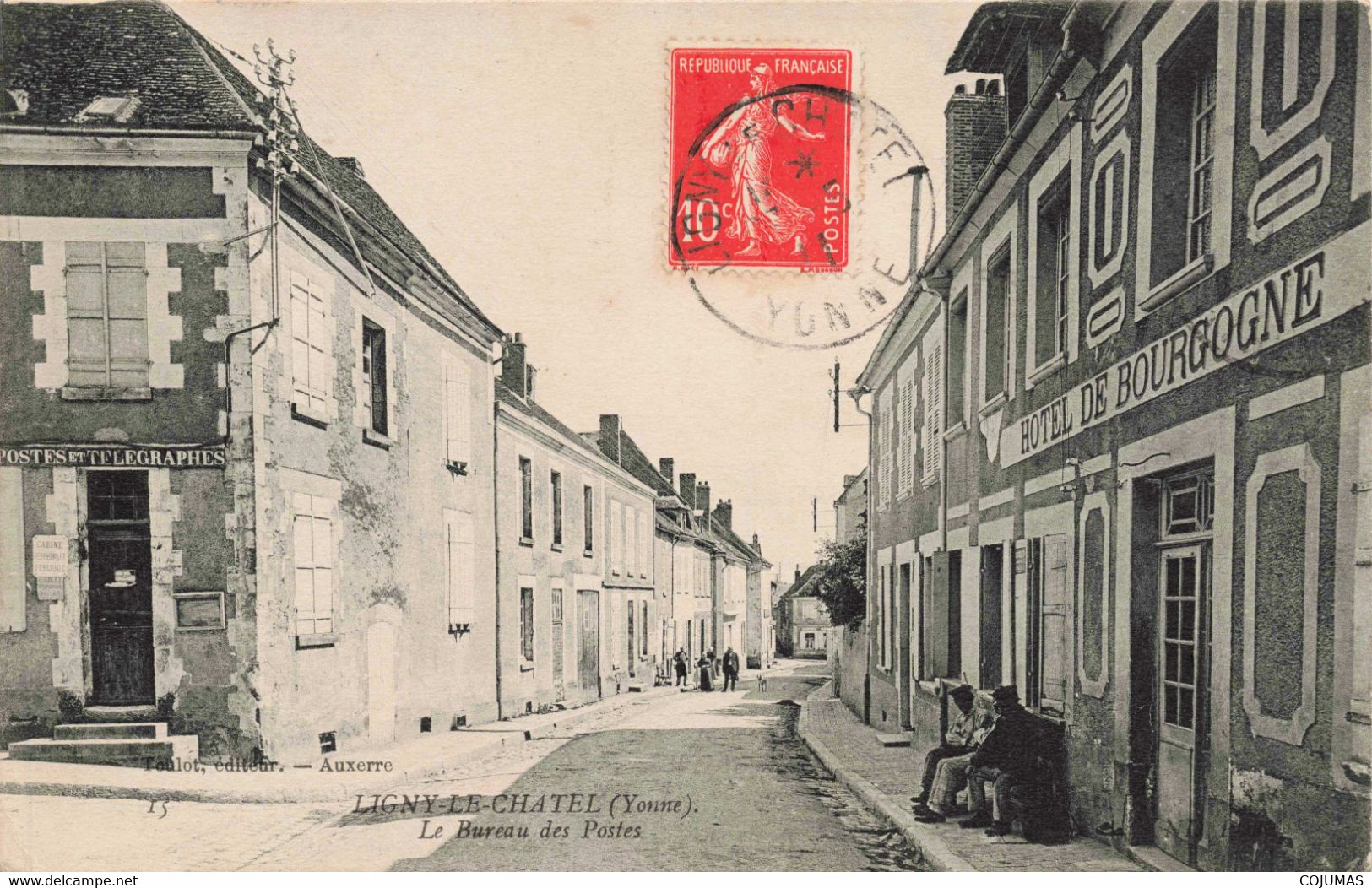 89 - LIGNY LE CHATEL - S07538 - Le Bureau Des Postes - Hôtel De Bourgogne -L1 - Ligny Le Chatel