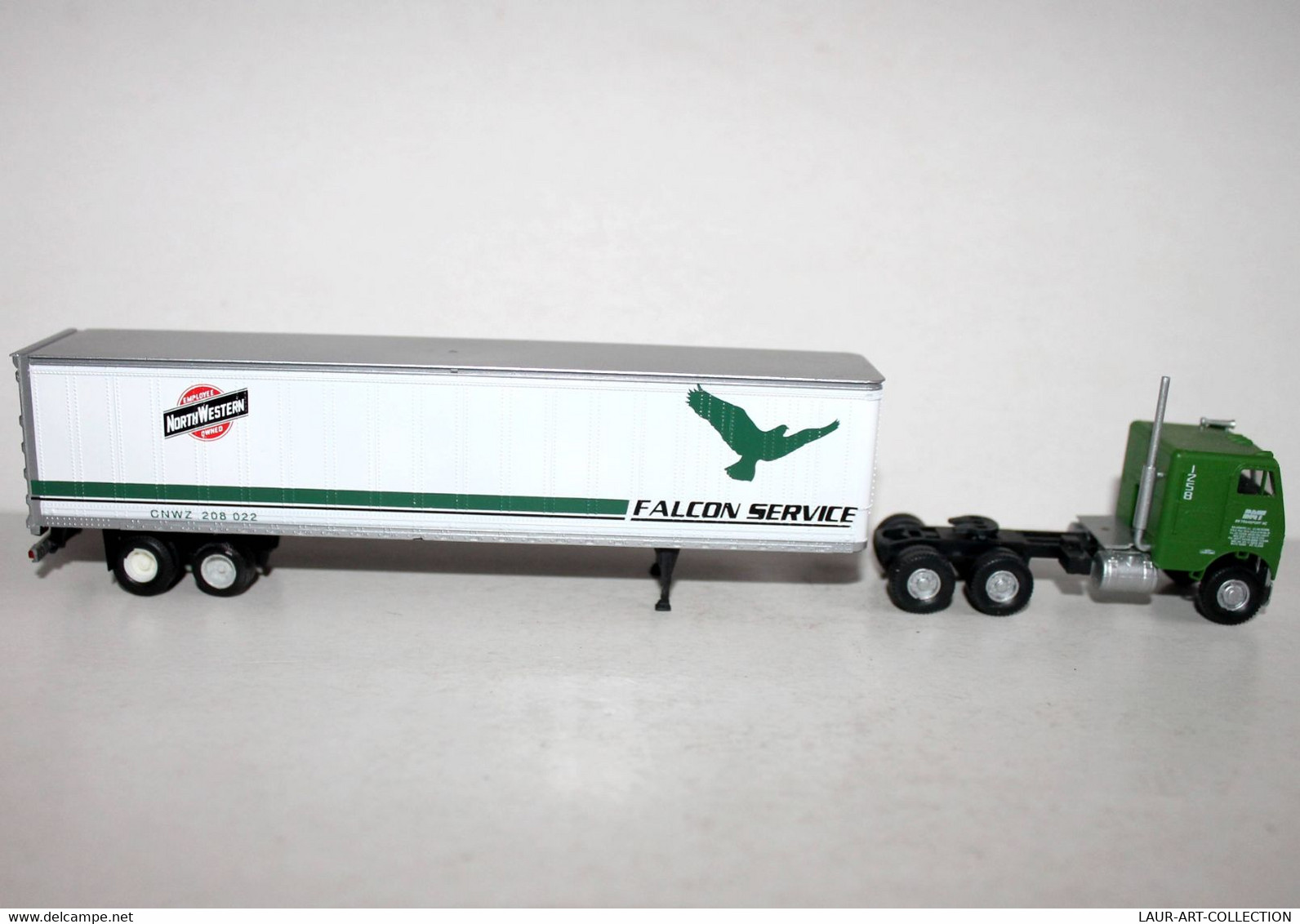 CAMION POIDS LOURD 1/87 TRACTEUR BNT + SEMI REMORQUE FALCON SERVIC NORTH WESTERN - AUTOMOBILE MINIATURE (1712.64) - Echelle 1:87