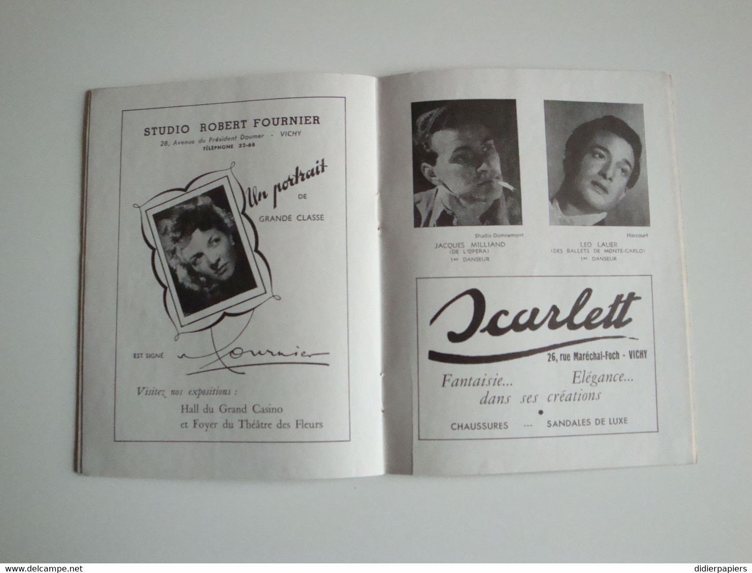 Théâtres du Casino,VICHY,saison 1948,gala chorégraphique Entre Deux Rondes