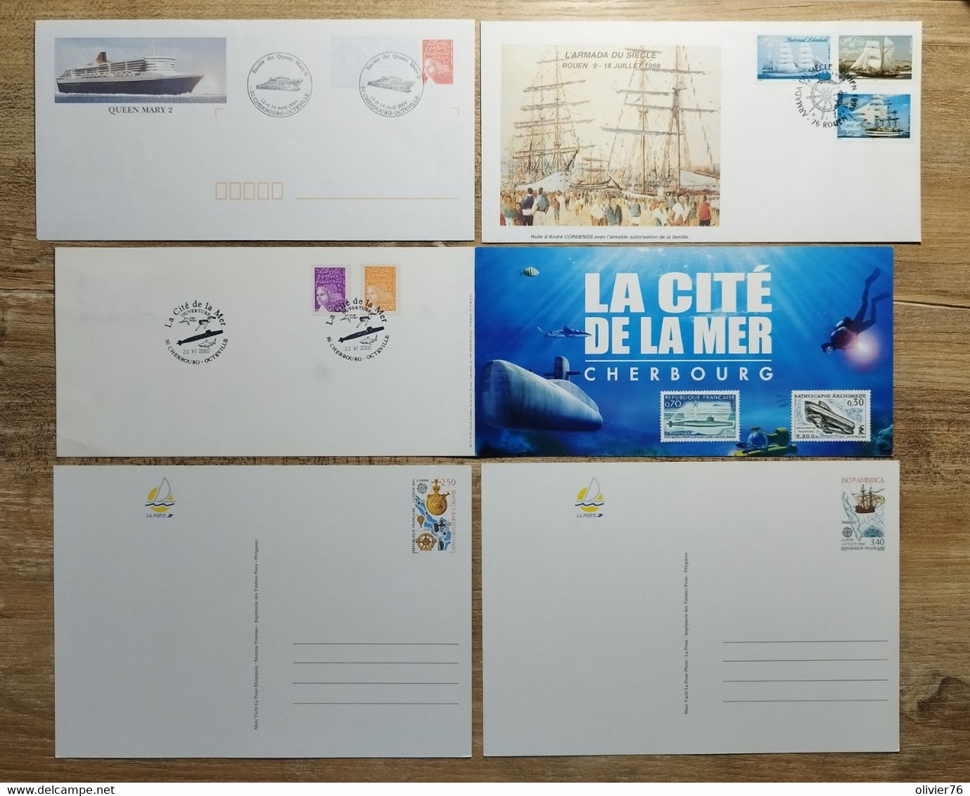 Lot Enveloppes Et Cartes Transport Maritime, Voile, Mer, Cherbourg - Lots Et Collections : Entiers Et PAP