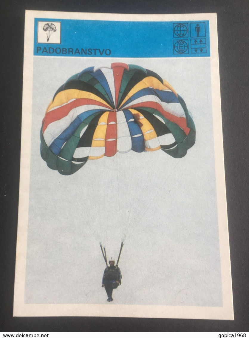 SVIJET SPORTA Card ► WORLD OF SPORTS ► 1981. ► PADOBRANSTVO ► No. 223 ► Parachutting ◄ - Parachutespringen