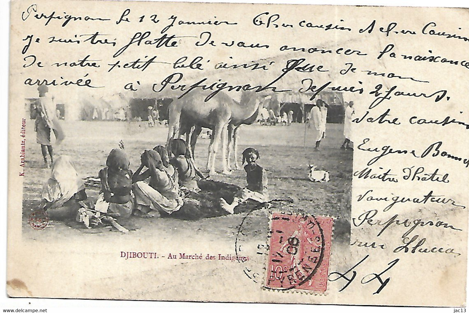 L120D881 - Djibouti - Au Marché Des Indigènes - Carte Précurseur - Djibouti