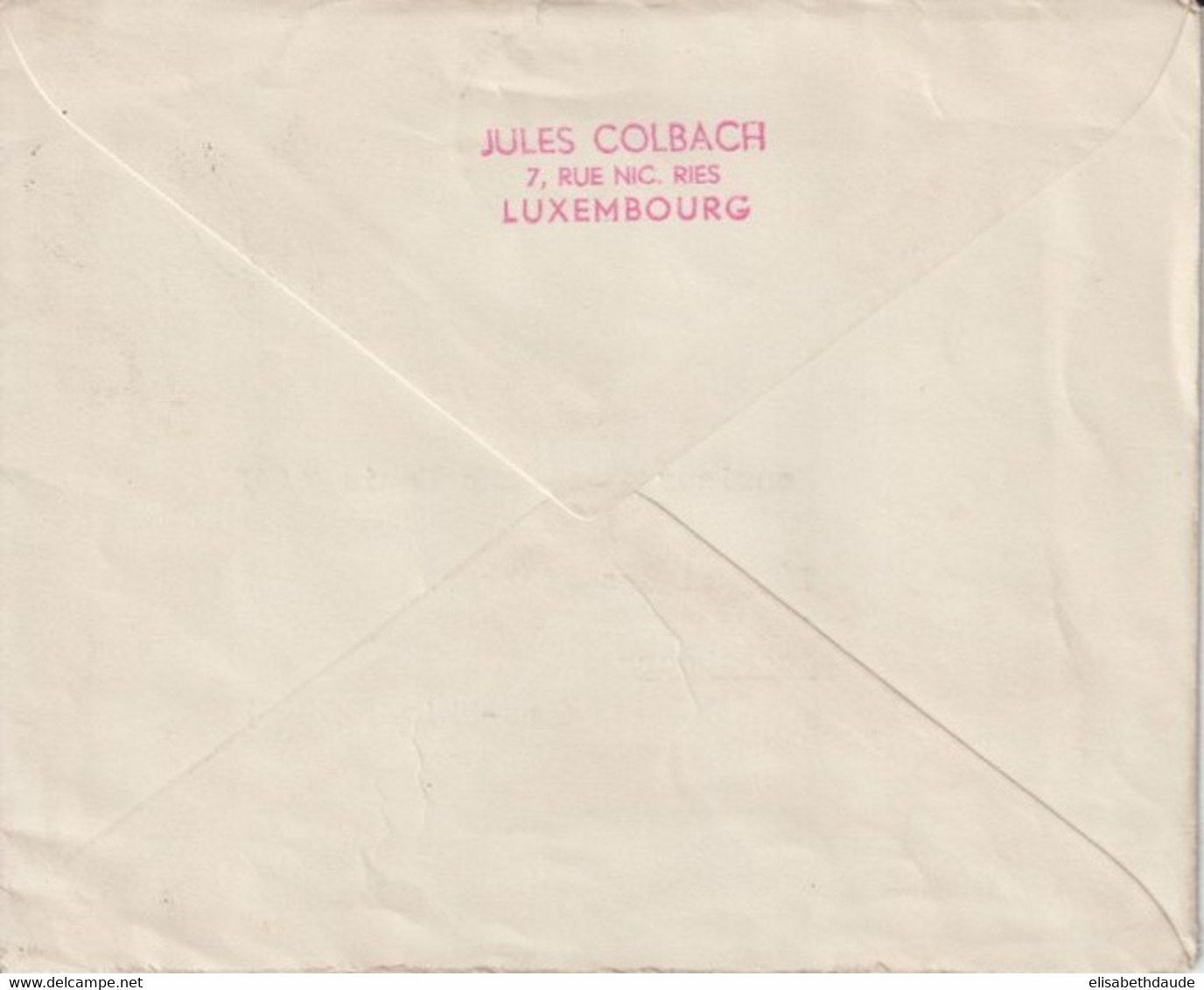 LUXEMBOURG - 1954 - ENVELOPPE => STRASBOURG - Covers & Documents