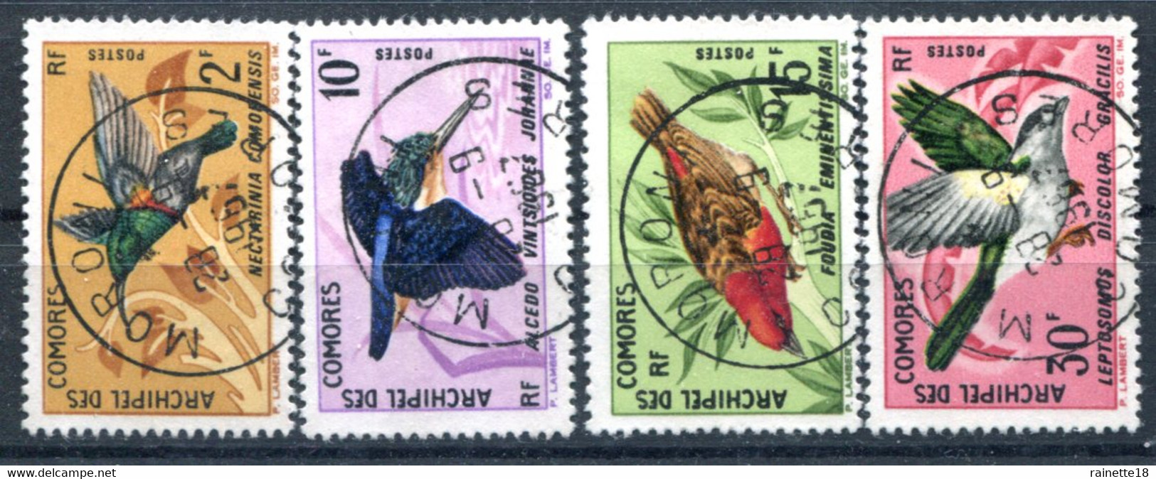 Archipel Des Comores          Oiseaux   41/44 Oblitérés - Usados